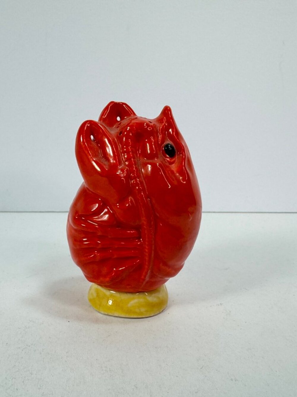 Vintage Maruhon Ware Lobster Single S&P Shaker Red Ceramic Japan